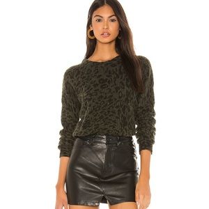 Rails Joanna Sweater in Olive Leopard Sweater S